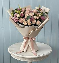 Букет цветов из:  Розы и Лизиантусы #REPLACE_PRED# Дмитровске
