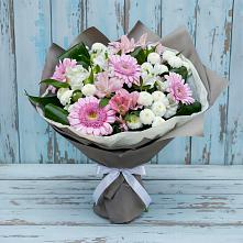 Букет цветов из:  Герберы, Альстромерии и Хризантемы в Дмитровске