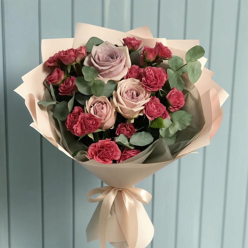 Букет цветов из: Гвоздики и Розы в Дмитровске