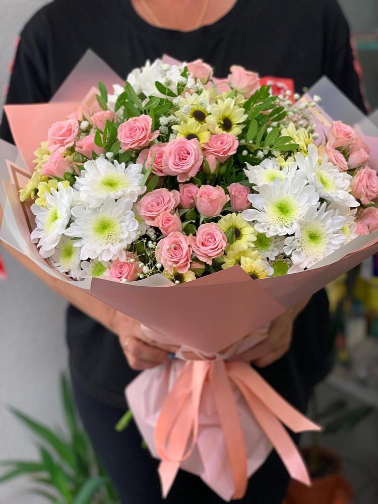 Букет цветов из: Розы и Хризантемы в Дмитровске