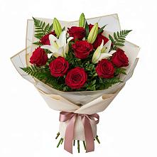 Букет цветов из:  Лилии и Розы в Дмитровске