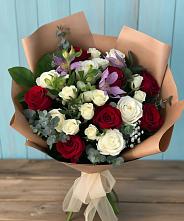 Букет цветов из:  Розы и Альстромерии #REPLACE_PRED# Дмитровске