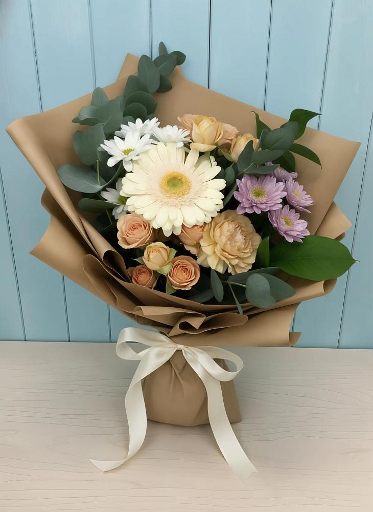 Букет цветов из: Герберы и Хризантемы в Дмитровске