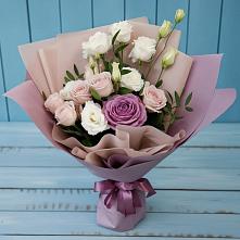 Букет цветов из:  Розы и Лизиантусы #REPLACE_PRED# Дмитровске