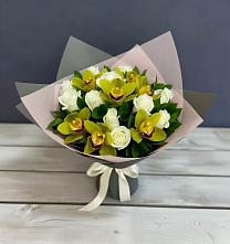 Букет цветов из:  Орхидеи и Розы в Дмитровске