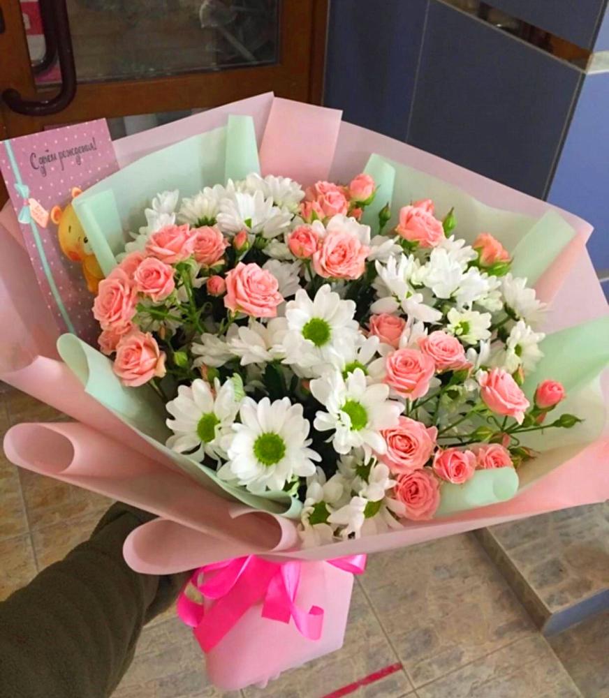 Букет цветов из: Розы и Хризантемы в Дмитровске