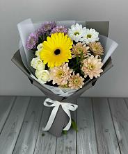 Букет цветов из:  Розы, Герберы и Хризантемы в Дмитровске