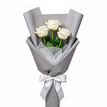 Букет 3 белые розы #REPLACE_PRED# Дмитровске