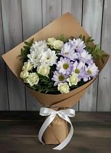 Букет цветов из:  Хризантемы и Розы в Дмитровске