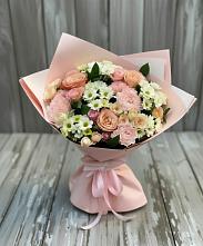 Букет цветов из:  Гвоздики, Розы и Хризантемы в Дмитровске