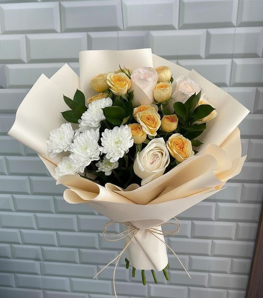 Букет цветов из: Розы и Хризантемы в Дмитровске