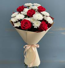 Букет цветов из:  Розы и Хризантемы в Дмитровске