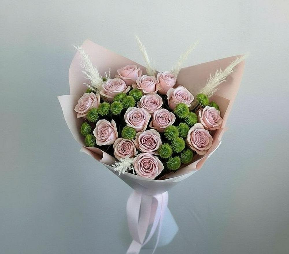 Букет цветов из: Розы и Хризантемы в Дмитровске