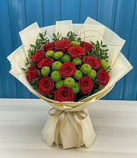 Букет цветов из:  Розы и Хризантемы в Дмитровске