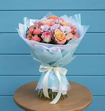 Букет цветов из:  Хризантемы и Розы в Дмитровске