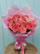 Букет 15 Розовых роз Равель в Дмитровске
