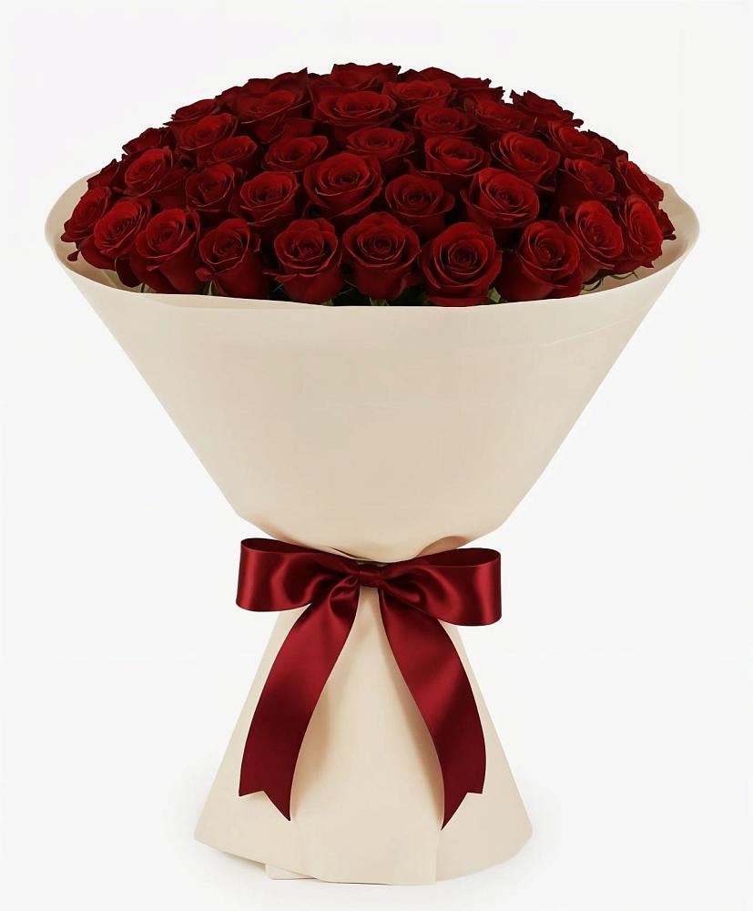 Букет 101 Бордовая роза Блэк Бакарра в Дмитровске