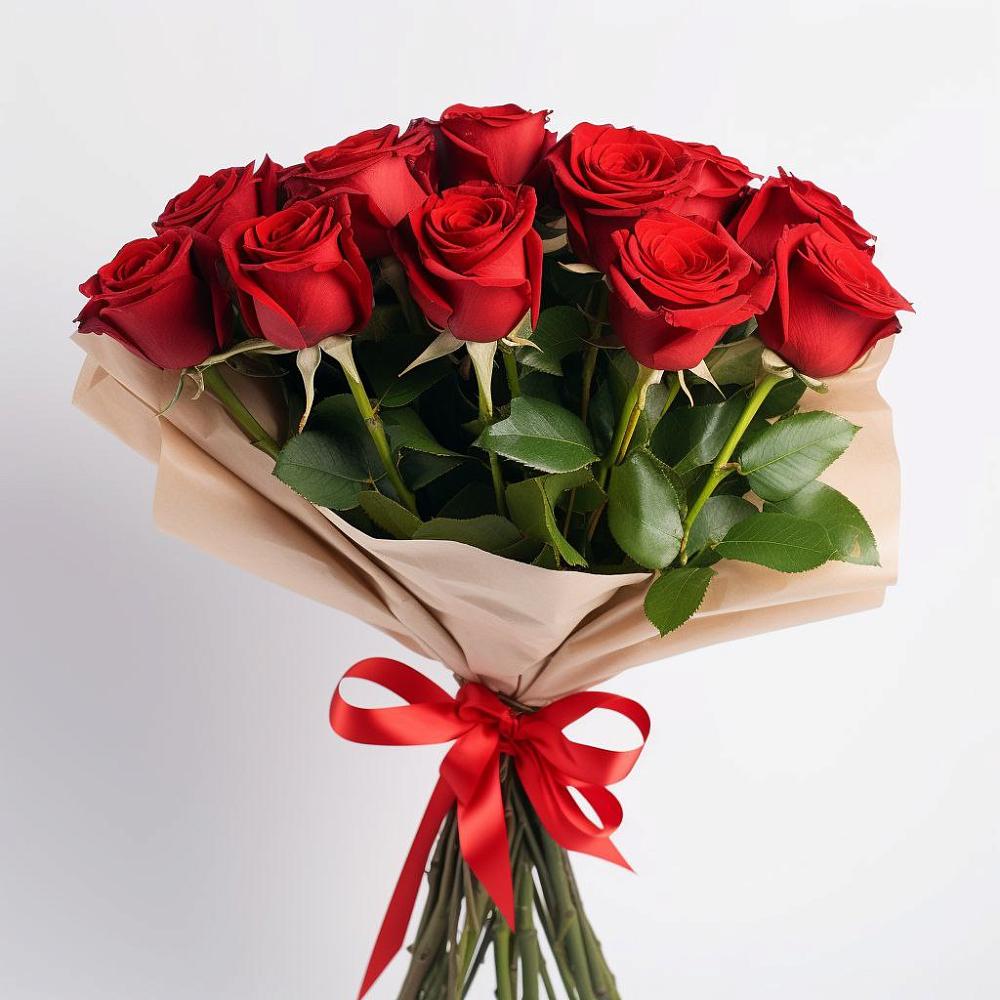 Букет 11 Красных роз Эдлесс Лав в Дмитровске