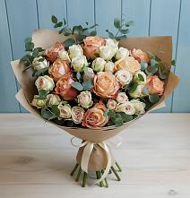 Букет цветов из:  Альстромерии и Розы в Дмитровске