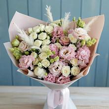 Букет цветов из:  Альстромерии и Розы в Дмитровске